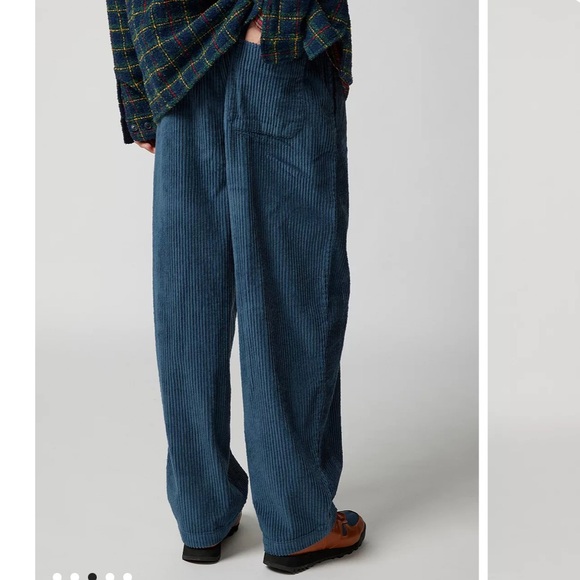 UO Blue Baggy Corduroy Beach Pants - Picture 2 of 8